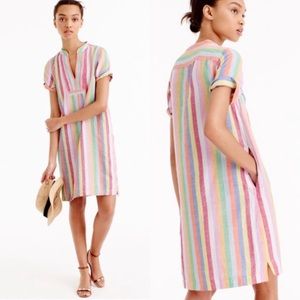 J. Crew Candy Stripe Linen Dress